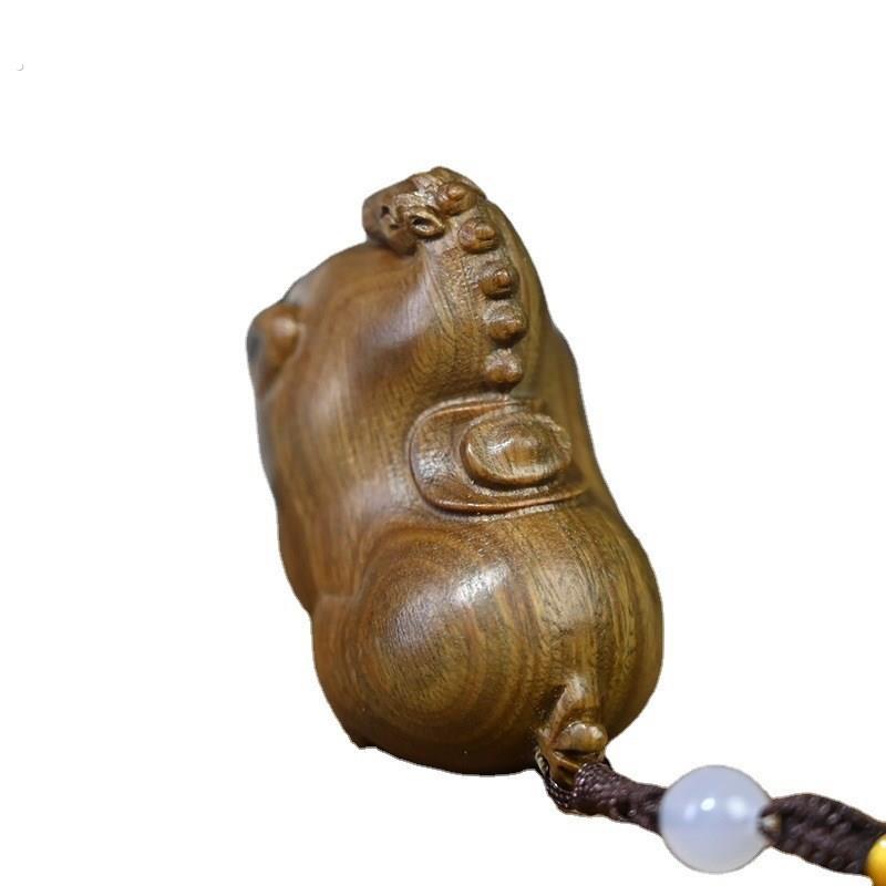 绿檀木雕刻唐马木质文玩手把件盘玩工艺品个性钥匙扣汽车内饰挂饰图片