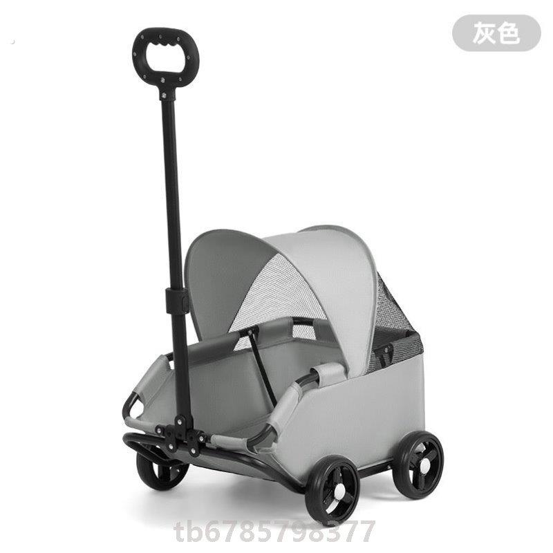 柯基宠物推车中大型犬外出婴儿手推车折叠拖车瘫痪残疾老年狗出行