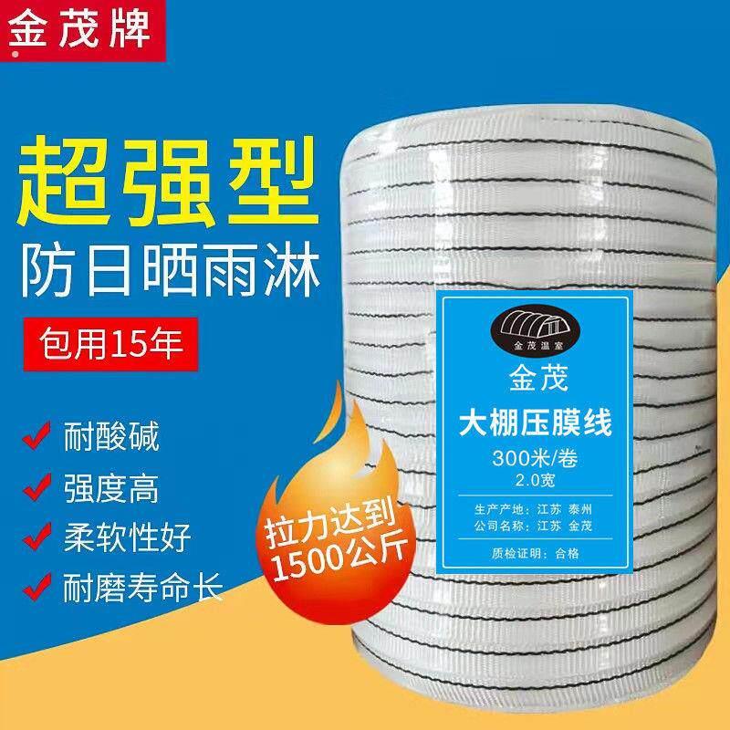 直销大棚压膜绳温室配件加厚抗老化耐磨压膜线压膜带白色托膜带