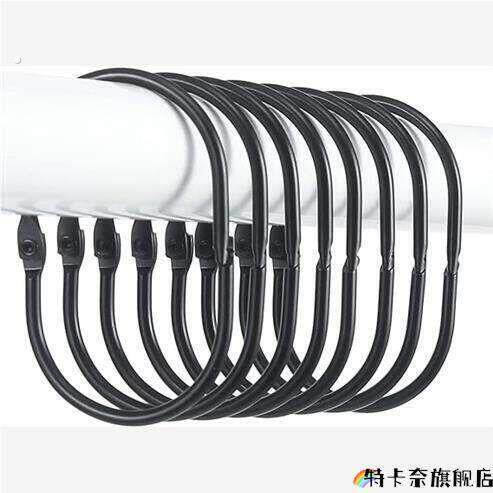 开 口浴帘挂钩 椭圆形浴帘环 防锈装饰浴帘环 窗帘环 活动卡圈