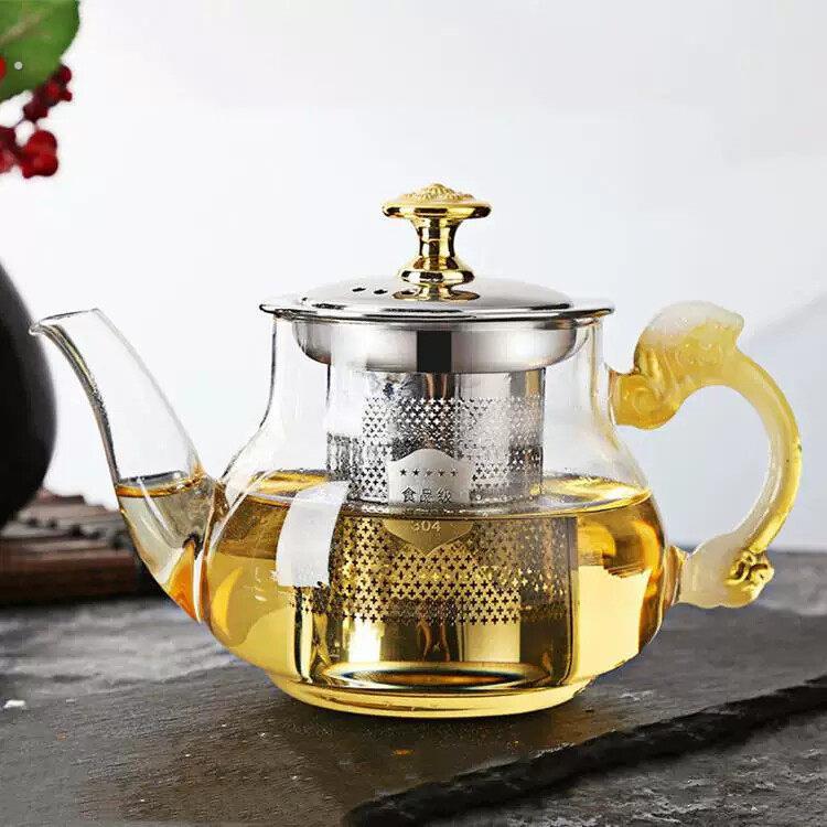 养生壶茶店耐热高端玻璃泡茶壶电加热玻璃泡茶壶加厚过滤大容量
