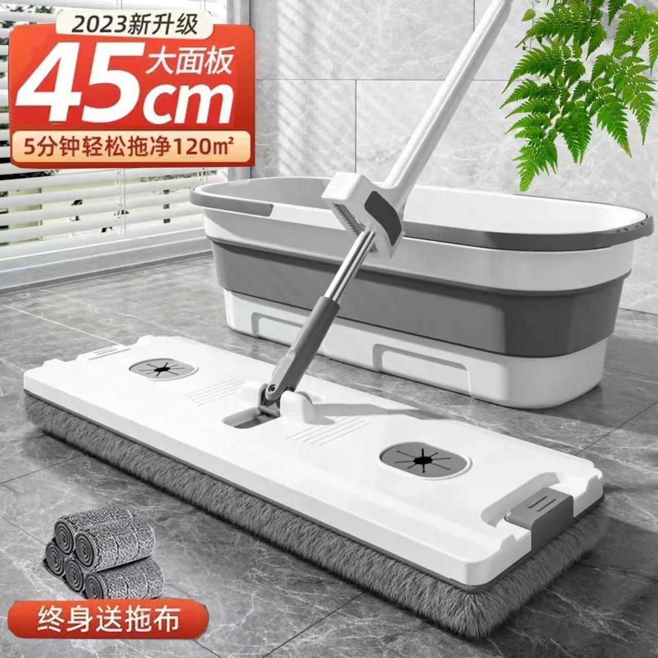 家用平板拖把新款免手一拖懒人净干拖地神器吸水湿两用拖布墩布