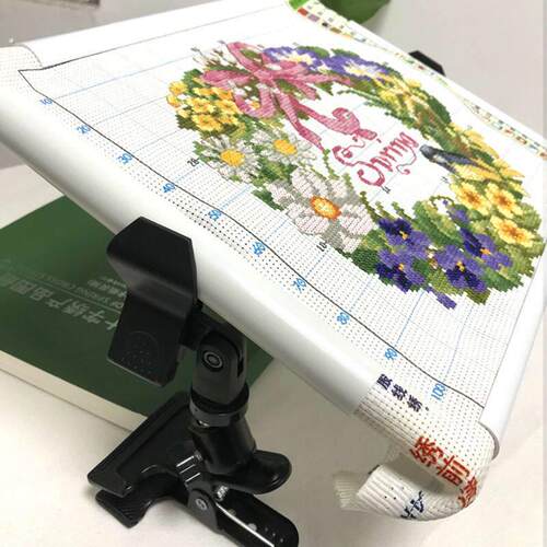 方便简单家用夹子十字绣工具桌边绣夹一对桌面十字绣架桌面夹