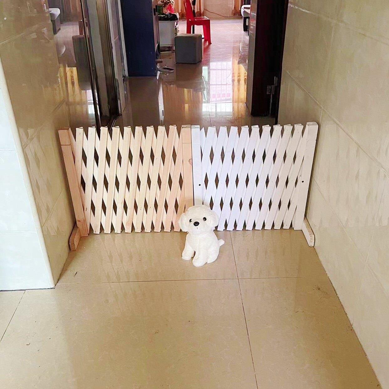 防腐木栅栏隔离门户外室内伸缩隔断拦猫拦狗兔栅栏挡板隔离网门栏