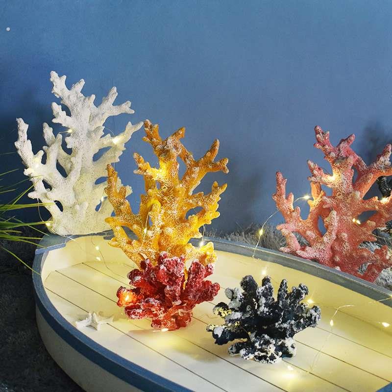 地中海风格树脂假珊瑚树装饰摆饰水族箱造景海洋风主题装饰品摆设