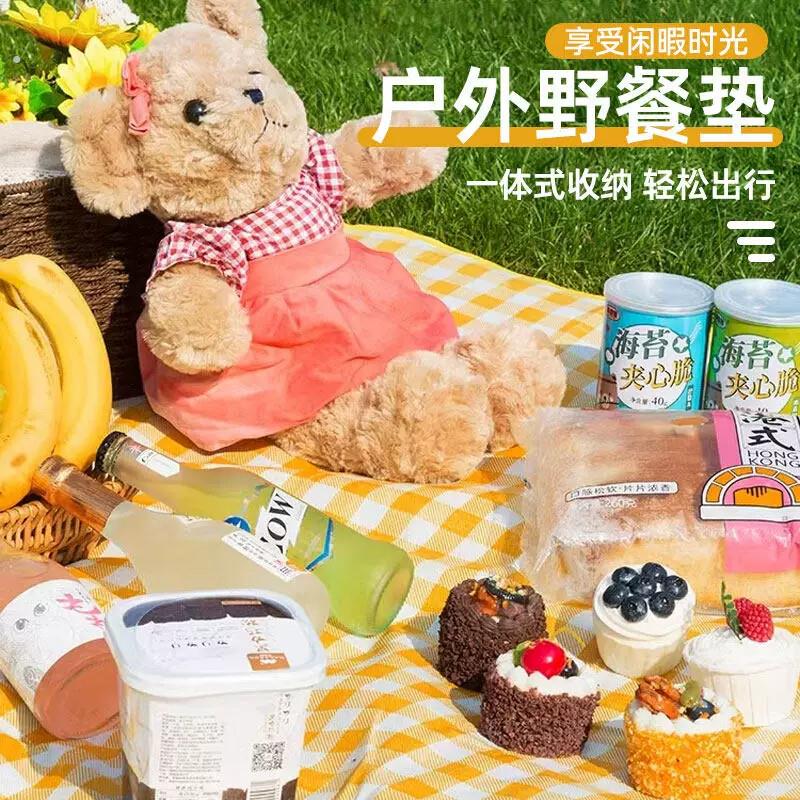 户外野餐垫防潮垫加厚便携坐垫春游野炊防水草坪垫子地垫帐篷露营