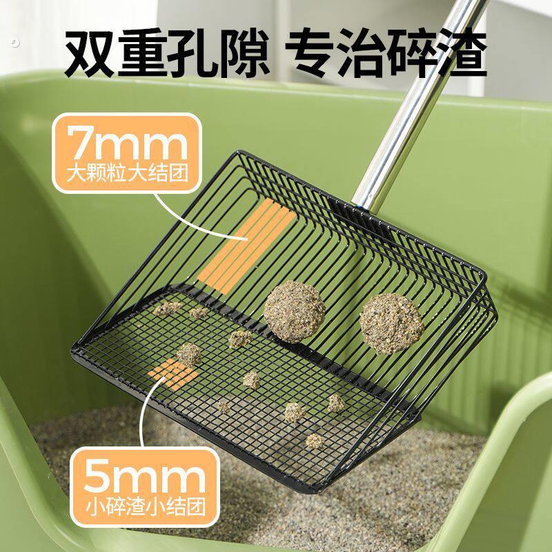 猫砂铲加长伸缩手柄不锈钢芦丁鸡铲子铲屎神器膨润土核桃砂爬宠铲