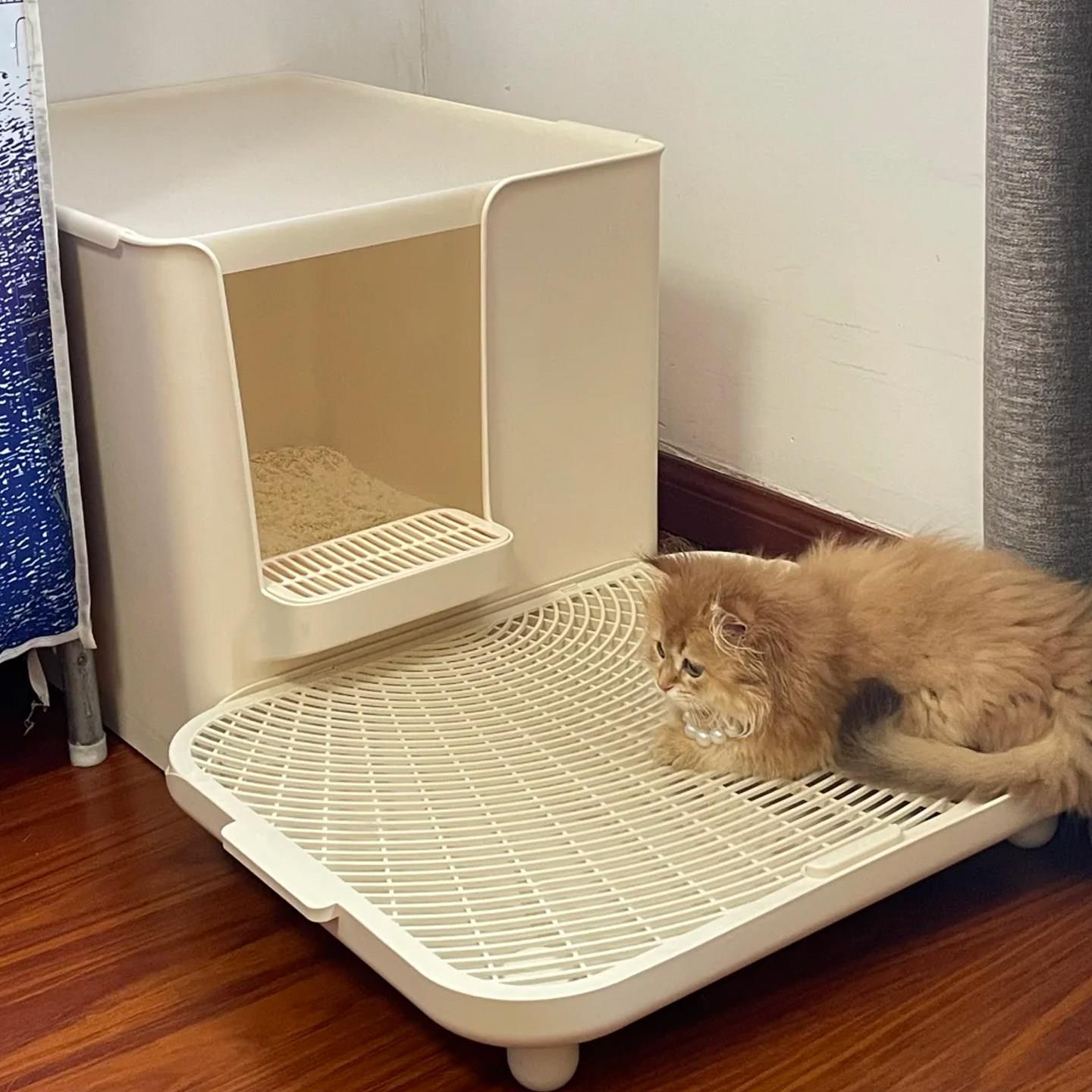 觅凹猫砂盆配套猫砂垫防带出防外溅控沙垫踏板猫厕所控砂台可拆洗