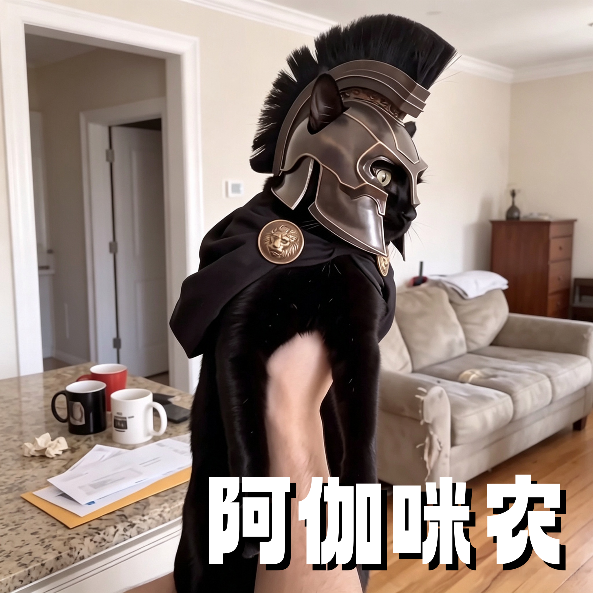 一秒变身勇士！猫咪奥德赛头套
