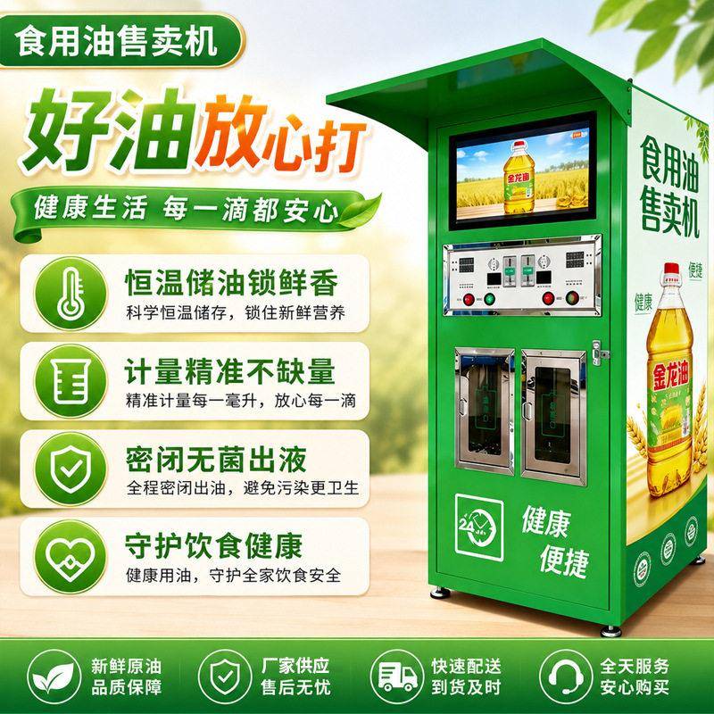 食用油售卖机大豆油菜籽油自助销售油散装恒温储油门店商用售货机
