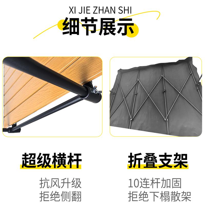 摆摊小推车折叠桌展示架可拆卸遮阳棚露营便携手推车夜市地摊专用