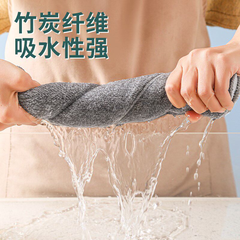 洗碗布厨房专用抹布不沾油易清洗吸水不毛掉家用饭店保洁擦桌毛巾
