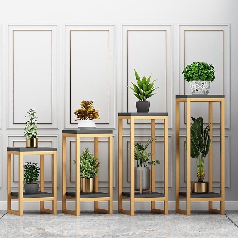 花架子客厅落地式铁艺立柱植物摆放架2024新款多层置物架阳台简约