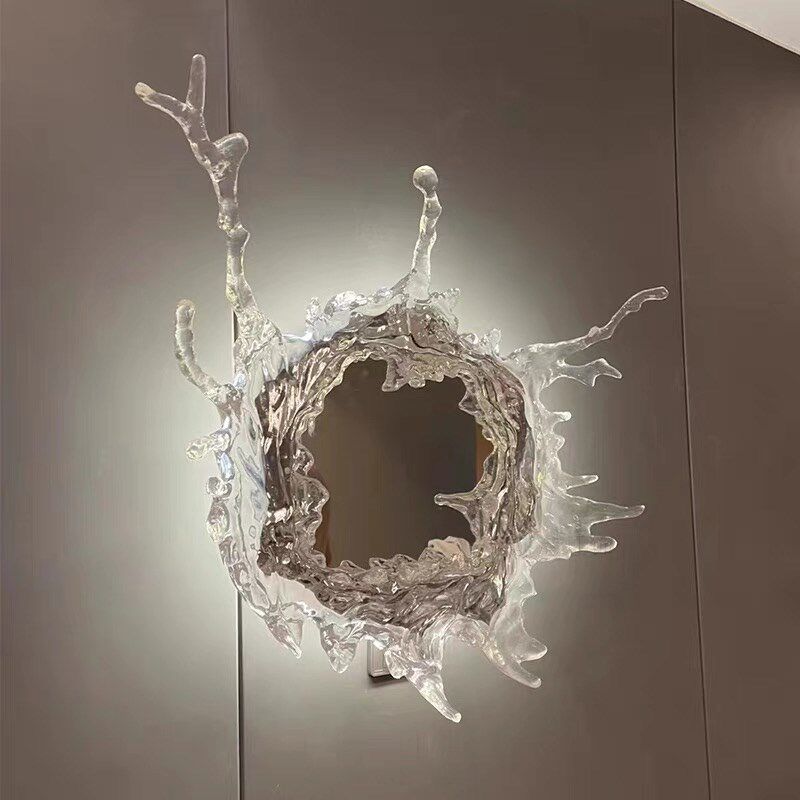 铂晶艺术轻奢壁灯 镜前灯卫生间玄关装饰墙灯网红水花梳妆镜子灯