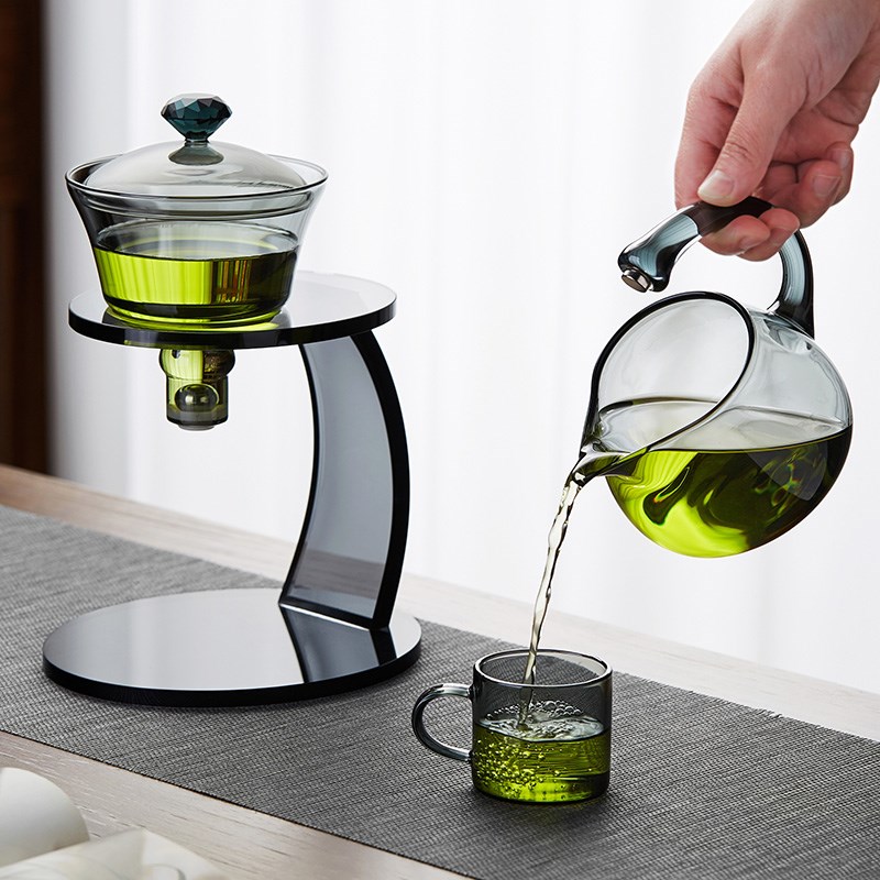 玻璃茶具套装家用磁吸懒人泡茶神器办公室全半自动功夫茶碗泡茶壶
