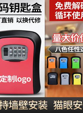 装修工地钥匙密码盒壁挂式猫眼安装锁盒子门口放钥匙锁盒民宿锁盒