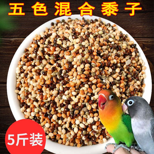 鸽粮鹦鹉混合粮/5色混合黍子/谷子/中小鹦鹉鸟食饲料虎皮玄凤牡丹