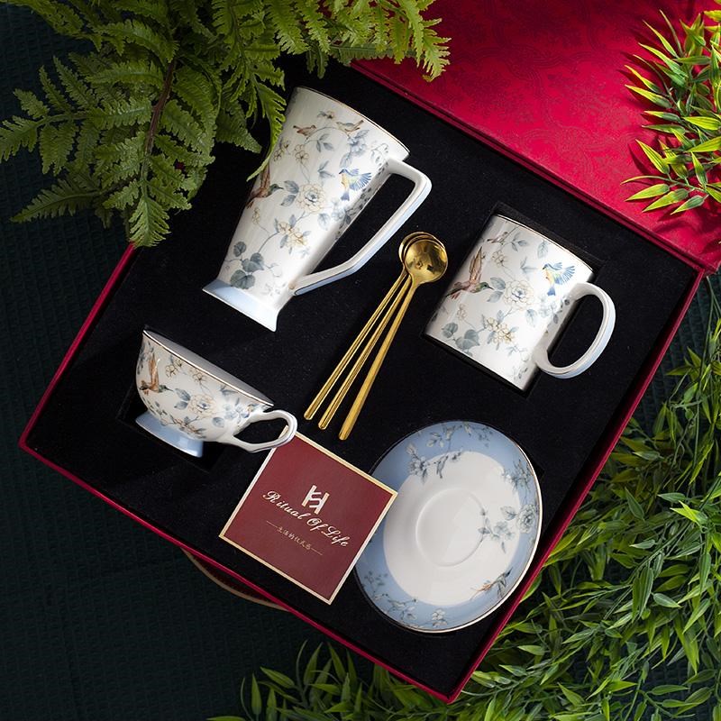 羽墨【花莺絮语】咖啡杯茶壶礼盒乔迁结婚高级感生日礼物高档精致