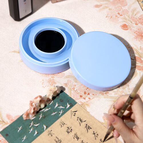 火锅砚台带盖书法专用耐摔多功能不干墨墨盒墨池墨砚毛笔墨汁初学