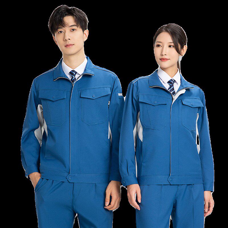 工作服长袖套装男女春秋款耐磨车间仓库汽修店施工维修劳保服定制