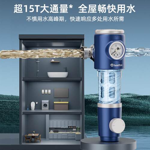 惠尔顿前置过滤器家用不锈钢万向款全屋净水器自动清洗P0038PLUS