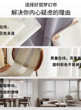 好丽梦幻帘窗纱帘2025新款透光不透人垂直竖百叶帘阳台客厅落地窗