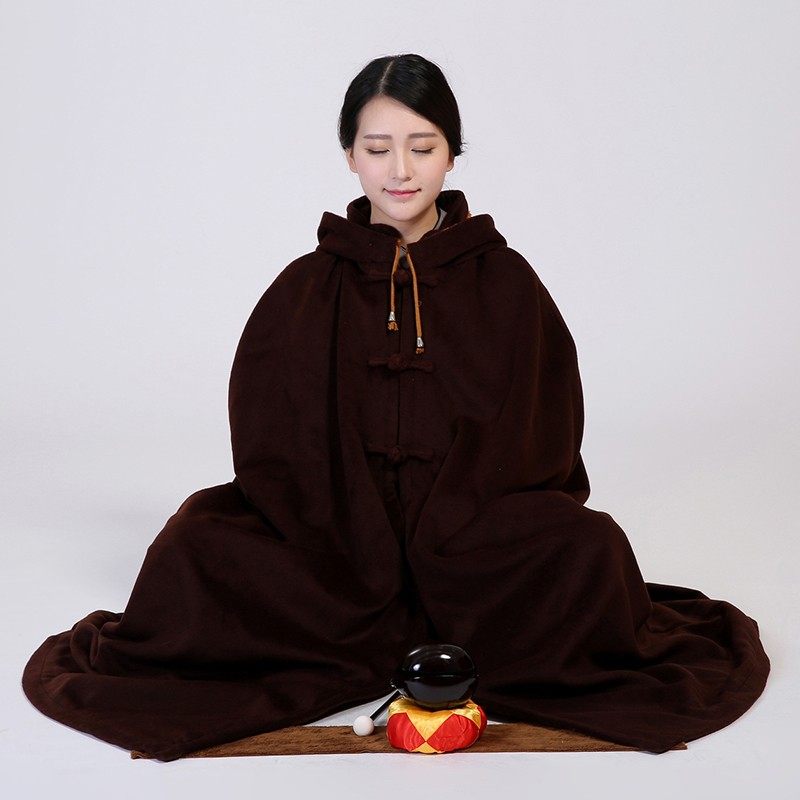 打坐披风夏透气静坐禅修披风观音斗篷大衣冬季僧服居士棉服新款