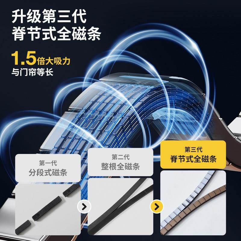 空调门帘2025新款挡风透明隔断防走冷强力磁吸家用布丁皮塑料挂帘