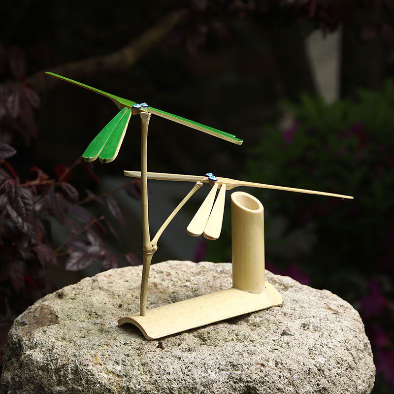 纯手工制作平衡竹蜻蜓创意家居旅竹编/竹雕