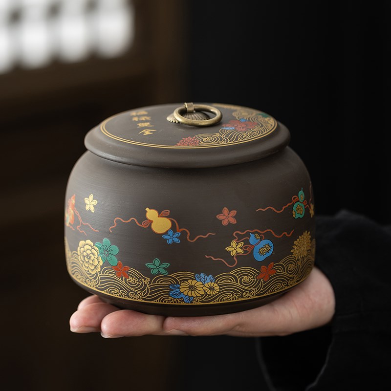 紫砂茶叶罐礼盒高档茶叶礼盒装空盒普洱茶包装盒通用红茶复古定制