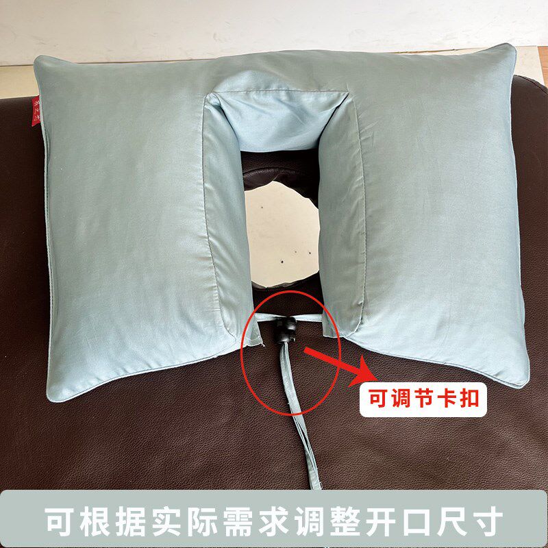 趴用枕头美容床按摩床家用荞麦壳软管丝绵支撑脸部不闷气趴姿专用