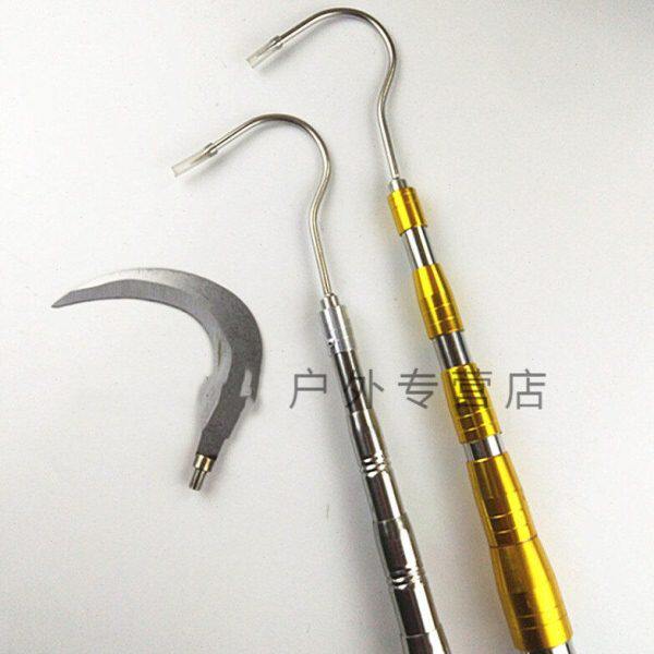 钩鱼用品大全水草钩神器伸缩杆黄鳝钩子长杆不锈钢鱼钩鱼叉加厚割