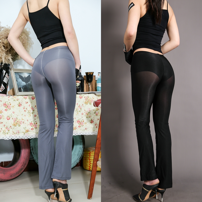 超薄闪光舍宾紧身微辣裤油亮超感