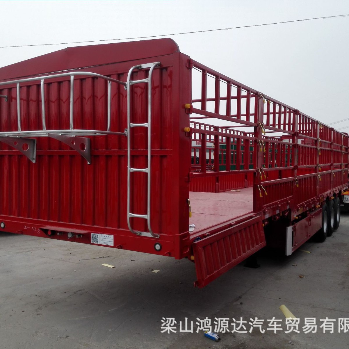 13米气囊桥两层仓栅半挂车 高低板花栏半挂车出口系列