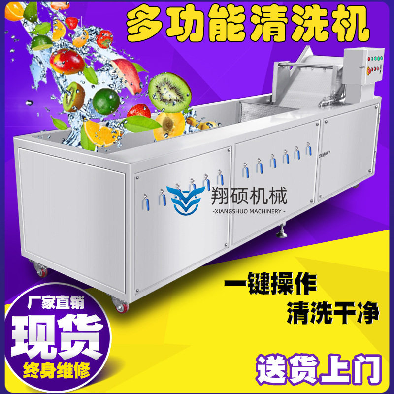 翔硕大型喷淋气泡球蔬菜清洗机