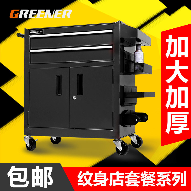 工具车汽修手推车多功能抽屉式工具柜铁皮柜车间移动纹身工作台箱