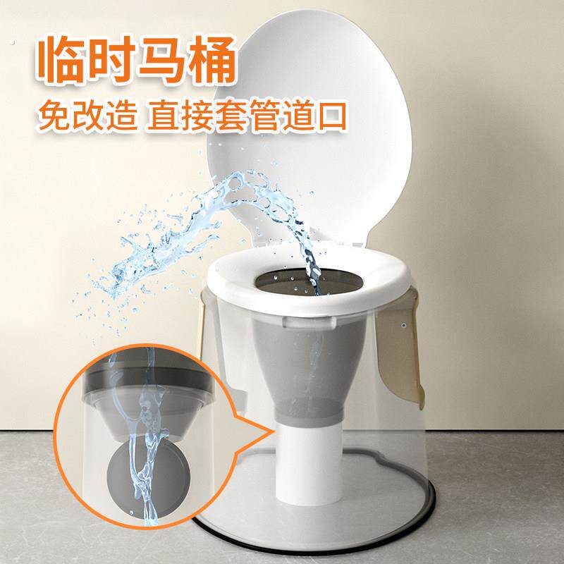 简易马桶装修专用临时加厚加高工地施工蹲便器蹲坑塑料座便器便盆
