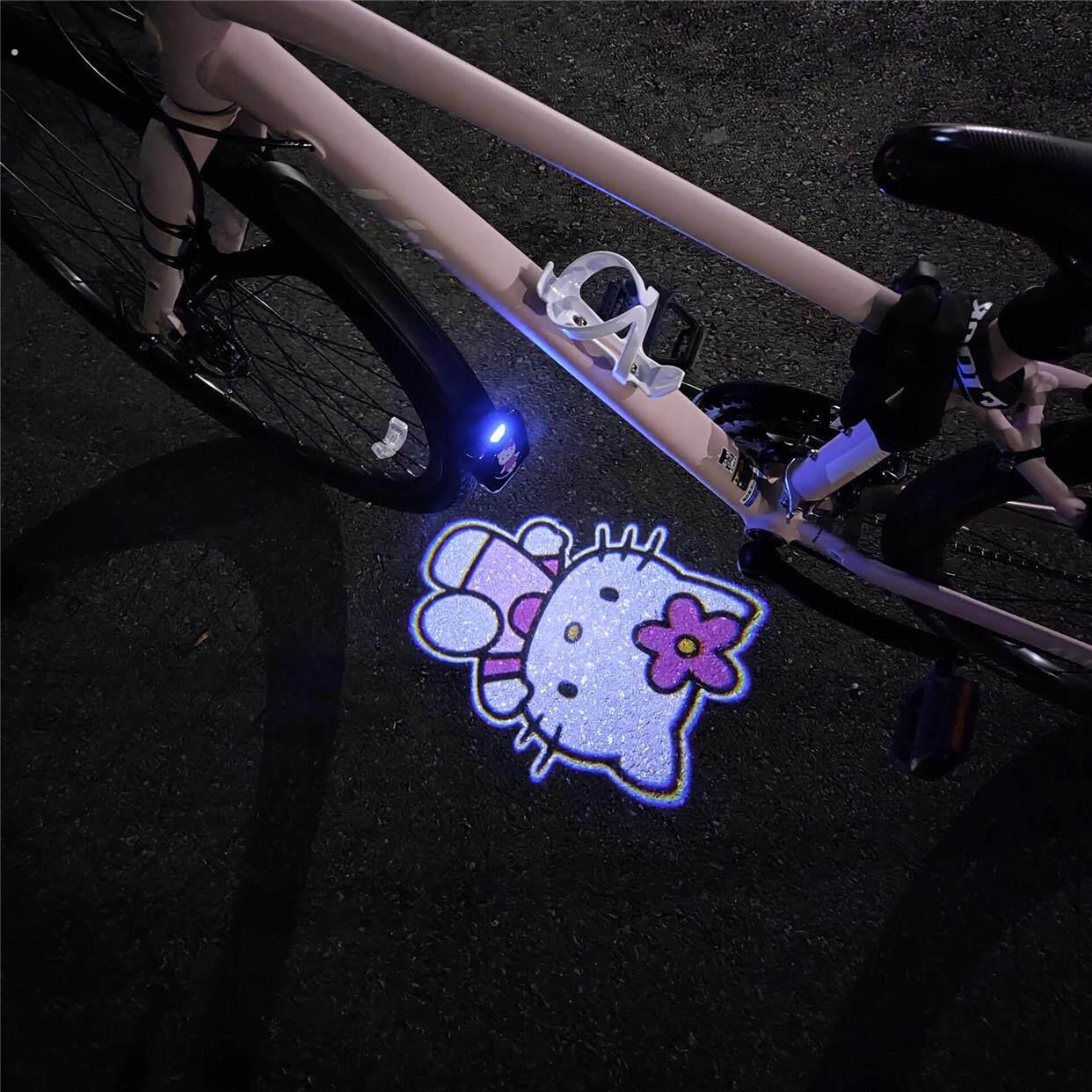 适用喜德盛自行车投影灯公路车尾灯动态氛围灯夜骑单车骑行照地灯