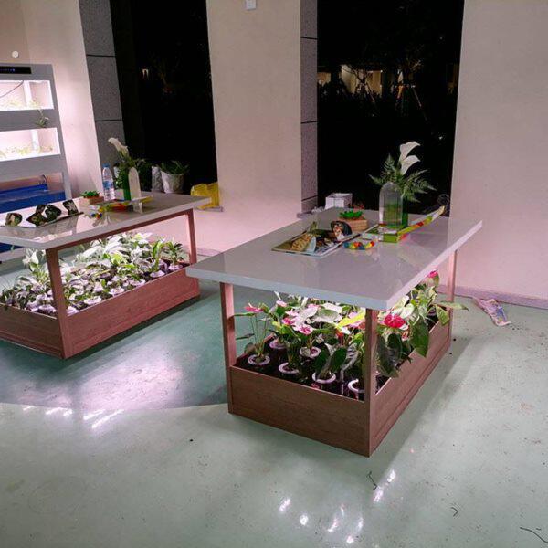 无土栽培植物种植箱现代智能客厅轻奢家用生态田园大理石茶几餐桌