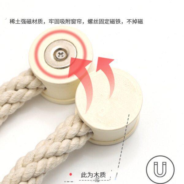 窗帘绑带绑绳一对装磁力磁吸窗帘带窗帘纱帘收纳绳吊环配件窗帘扣