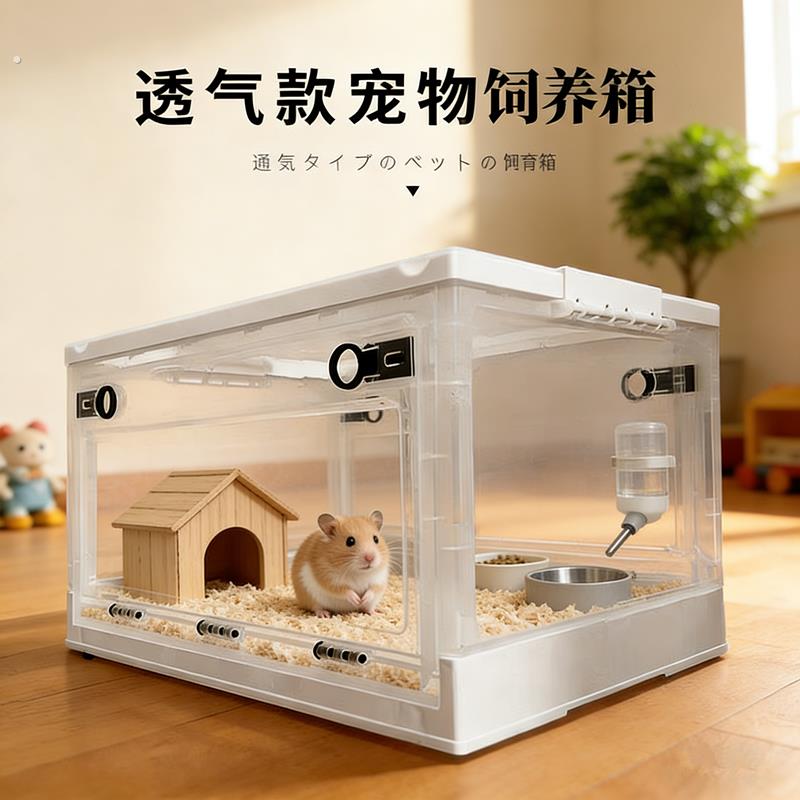 收纳箱改造仓鼠笼压克力透明超大塑料宠物箱豪华别墅可携式收纳盒