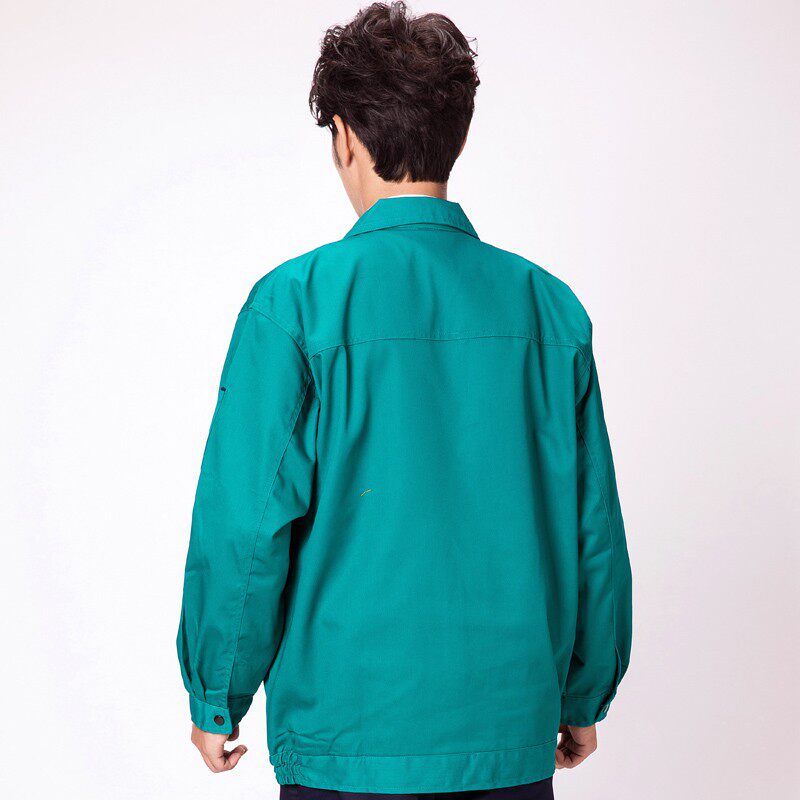 秋冬长袖工作服上衣男园林绿化物业保洁工装工程服厂服绿色劳保服