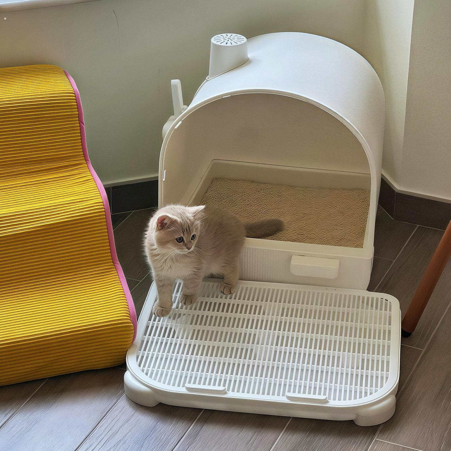 猫砂垫控砂踏板防带出猫砂盆防外溅垫子超大双层集砂过滤宠物用品