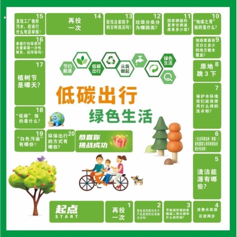 水环境资源保护节水世界水日飞行棋真人游戏活动道具低碳大型社工