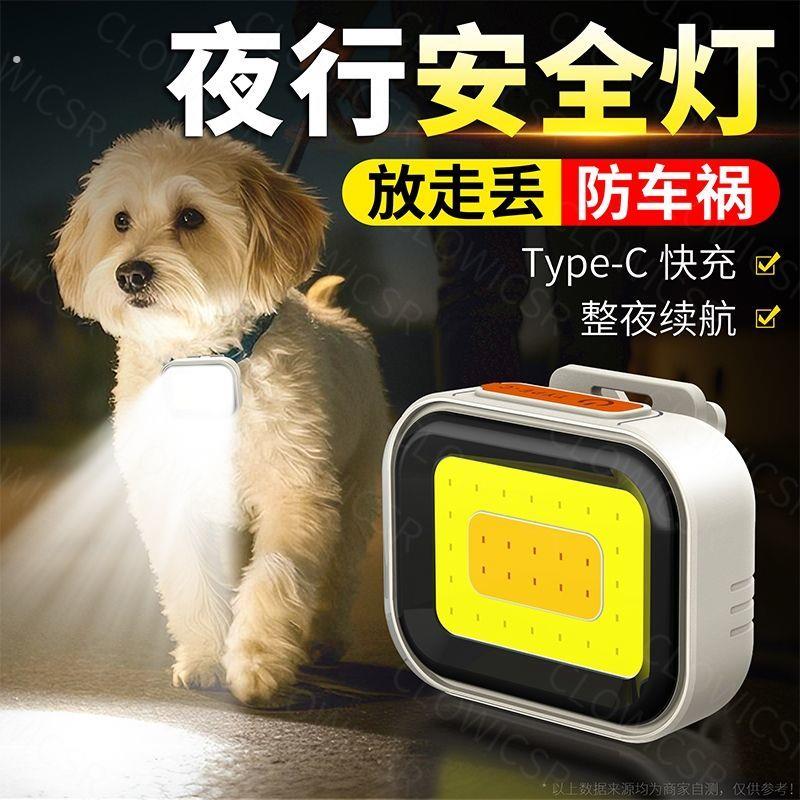 宠物夜间警示灯高亮防水宠物灯遛狗夹扣式充电狗狗发光吊坠可充电