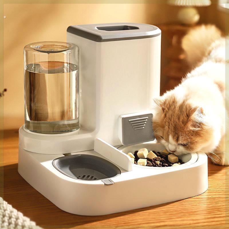 猫咪自动喂食器饮水机大容量喂食碗饮水器狗狗喝水不湿嘴宠物用品