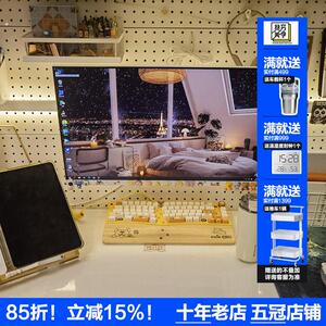 贫穷美学货架显示器支架臂增高台式电脑双屏壁挂免打孔洞洞板专用
