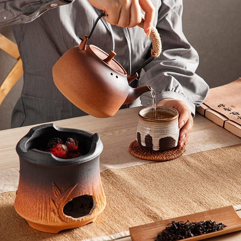 家用煮茶炉套装户外围炉煮茶壶灌灌壶木炭炉泥炉陶瓷酒精炉煮水壶