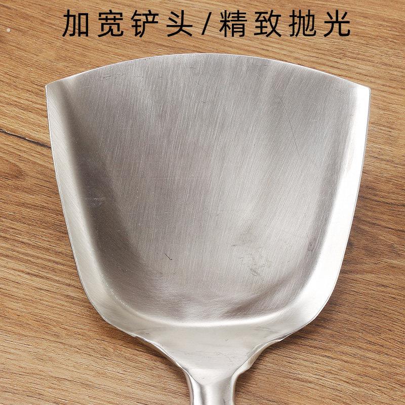 勺子长柄不锈钢厨师炒勺铲勺套装铁勺木柄汤勺子商用炒菜分菜锅勺