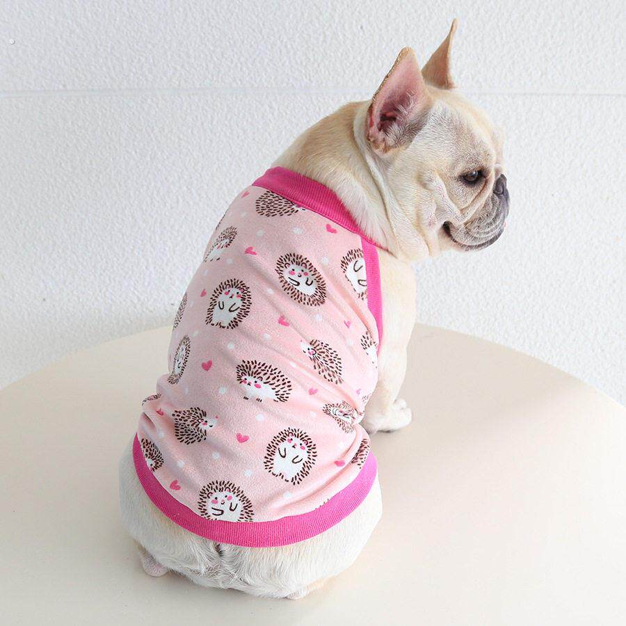 法斗衣服巴哥背心春秋款衣服大码胖狗斗牛犬衣服可爱透气舒适衣服